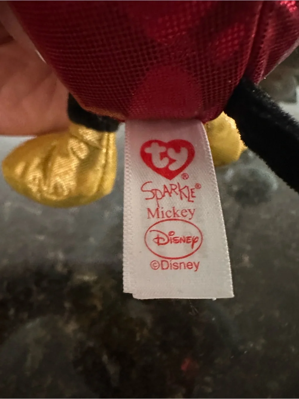 Mickey Mouse TY sparkle Plush - Black, Red, Yellow, Silver - Picture 5 of 7